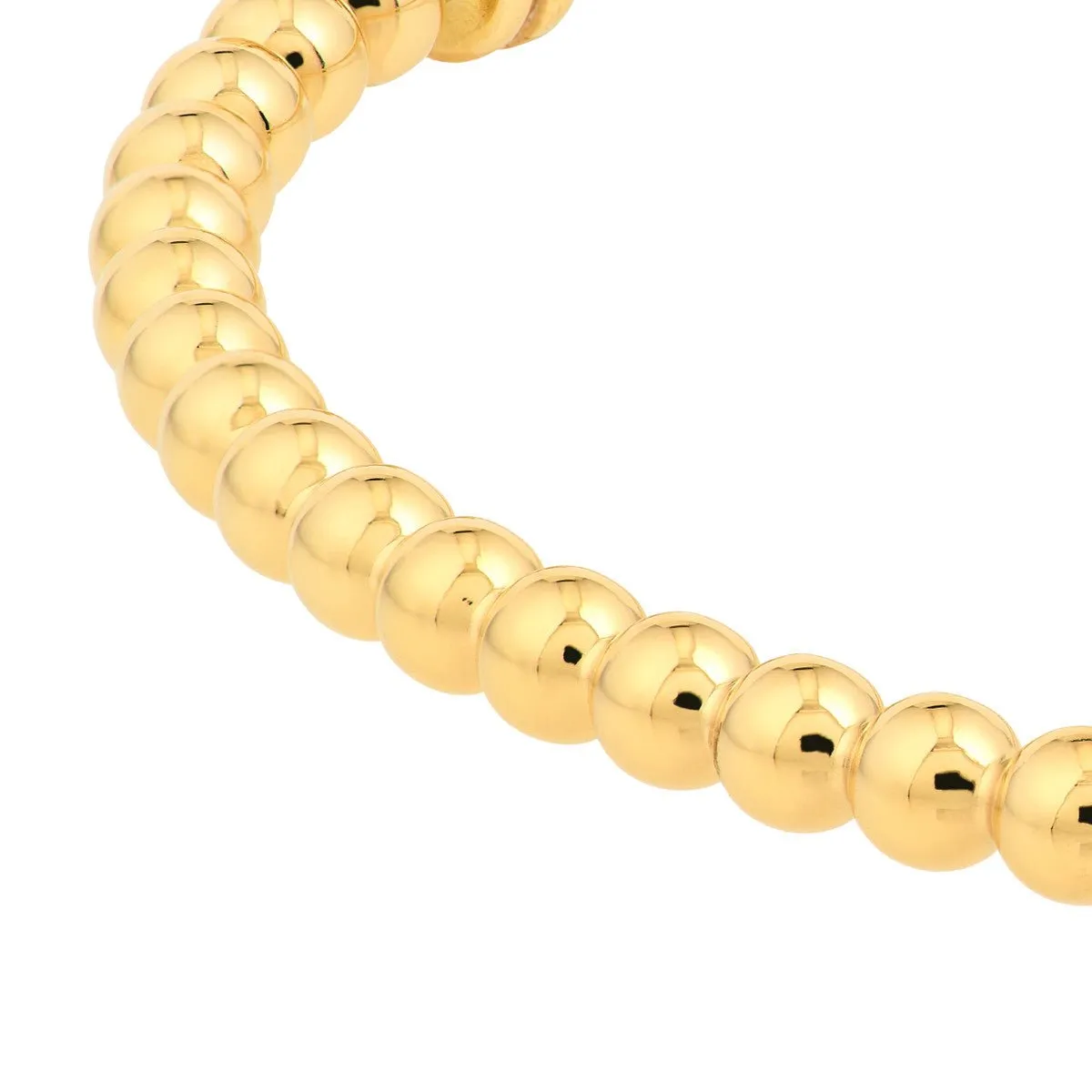 10K Yellow Gold Polished Ball Bangle Bracelet