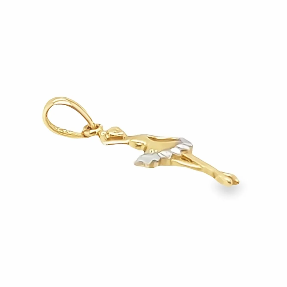 14K Two Tone Ballerina Pendant