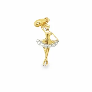 14K Two Tone Ballerina Pendant