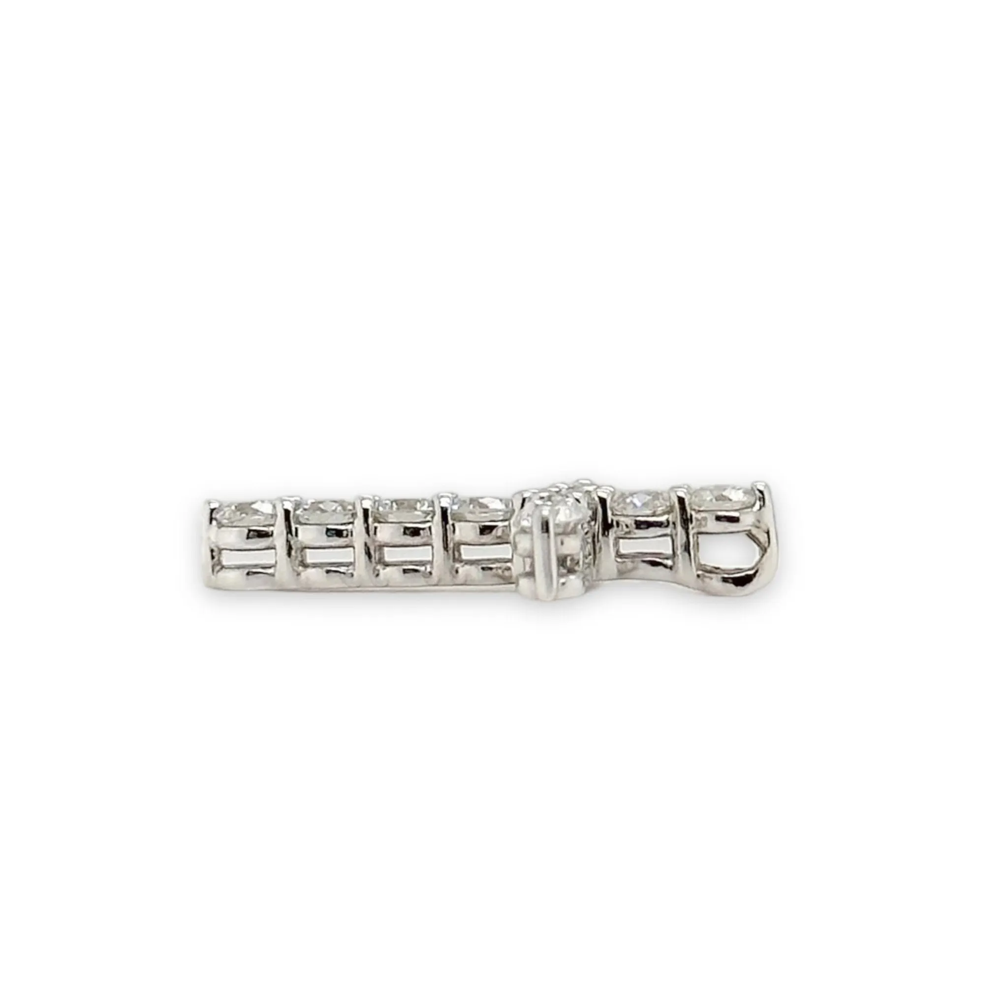 14K W Gold G/I1 1.00cttw Diamond Cross