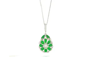 18K Gold Jadeite Pendant