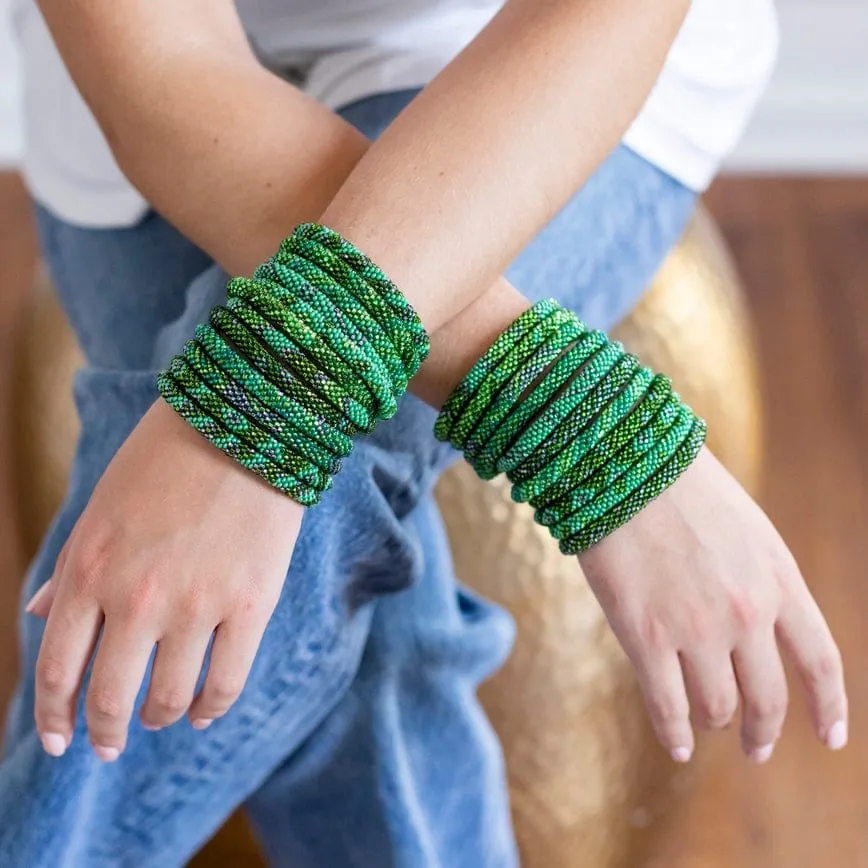 Aid Through Trade Assorted Emerald Roll-On Bracelets