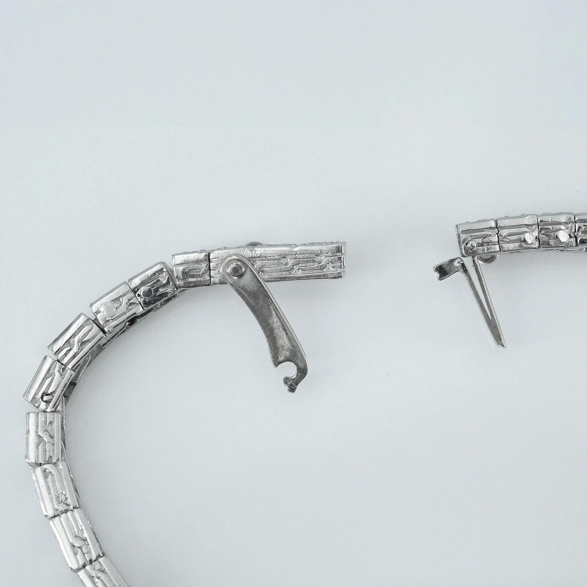 Art Deco 1930's Platinum 7.2 Carat Diamond Line Bracelet