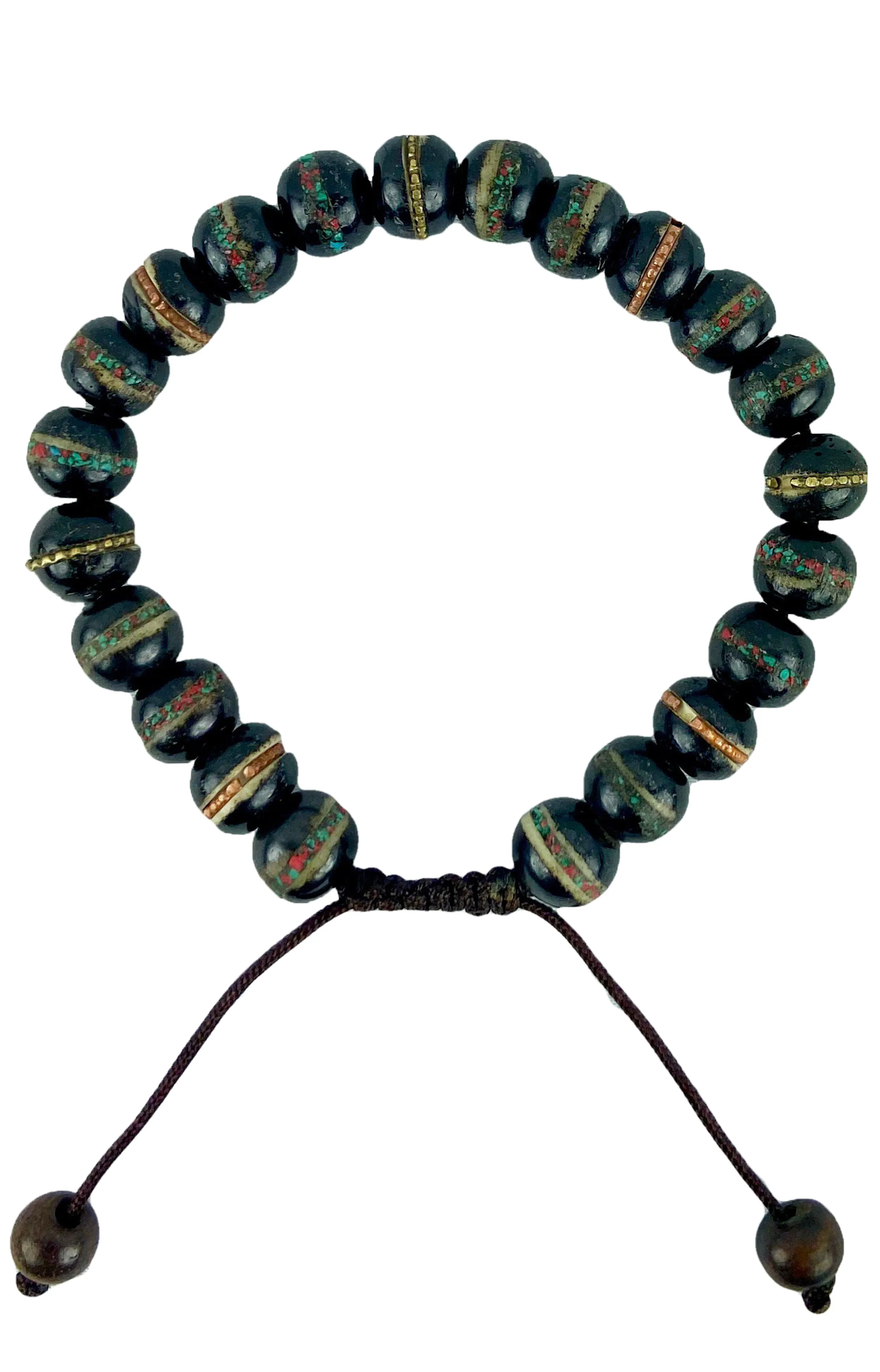 Assorted 8 mm Tibetan Buddhist Bone Prayer Meditation Bracelet Mala