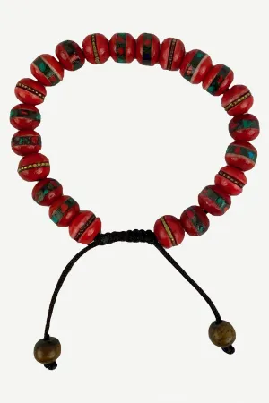 Assorted 8 mm Tibetan Buddhist Bone Prayer Meditation Bracelet Mala