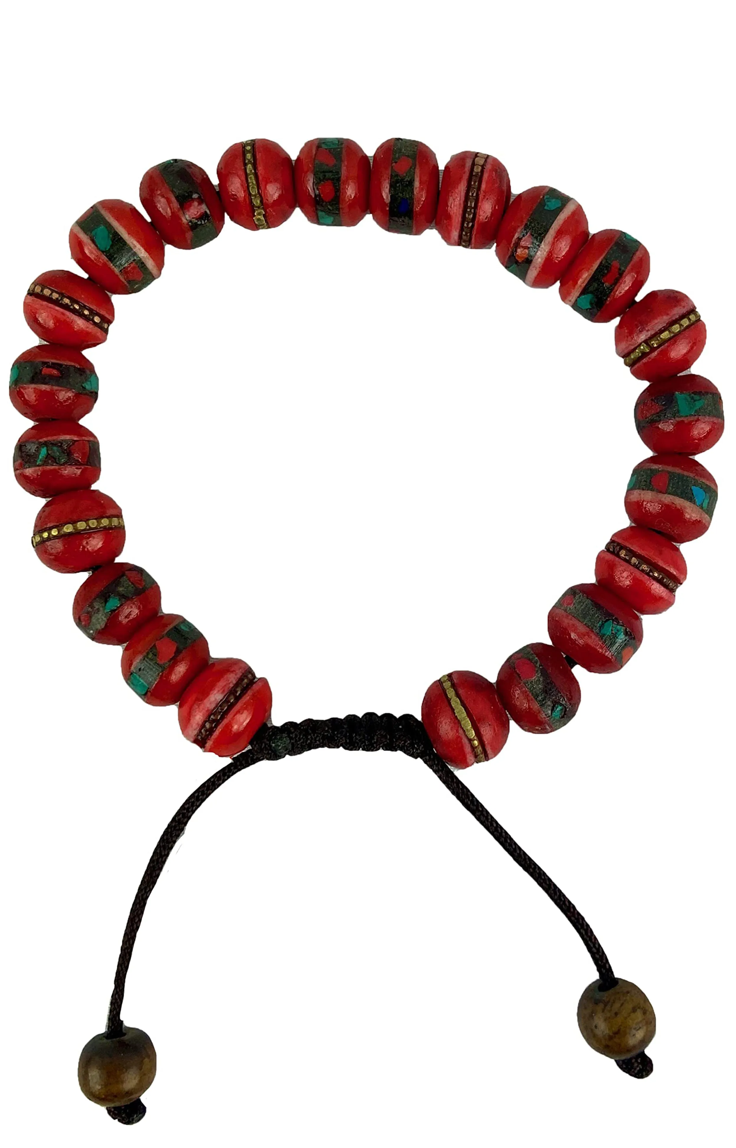 Assorted 8 mm Tibetan Buddhist Bone Prayer Meditation Bracelet Mala