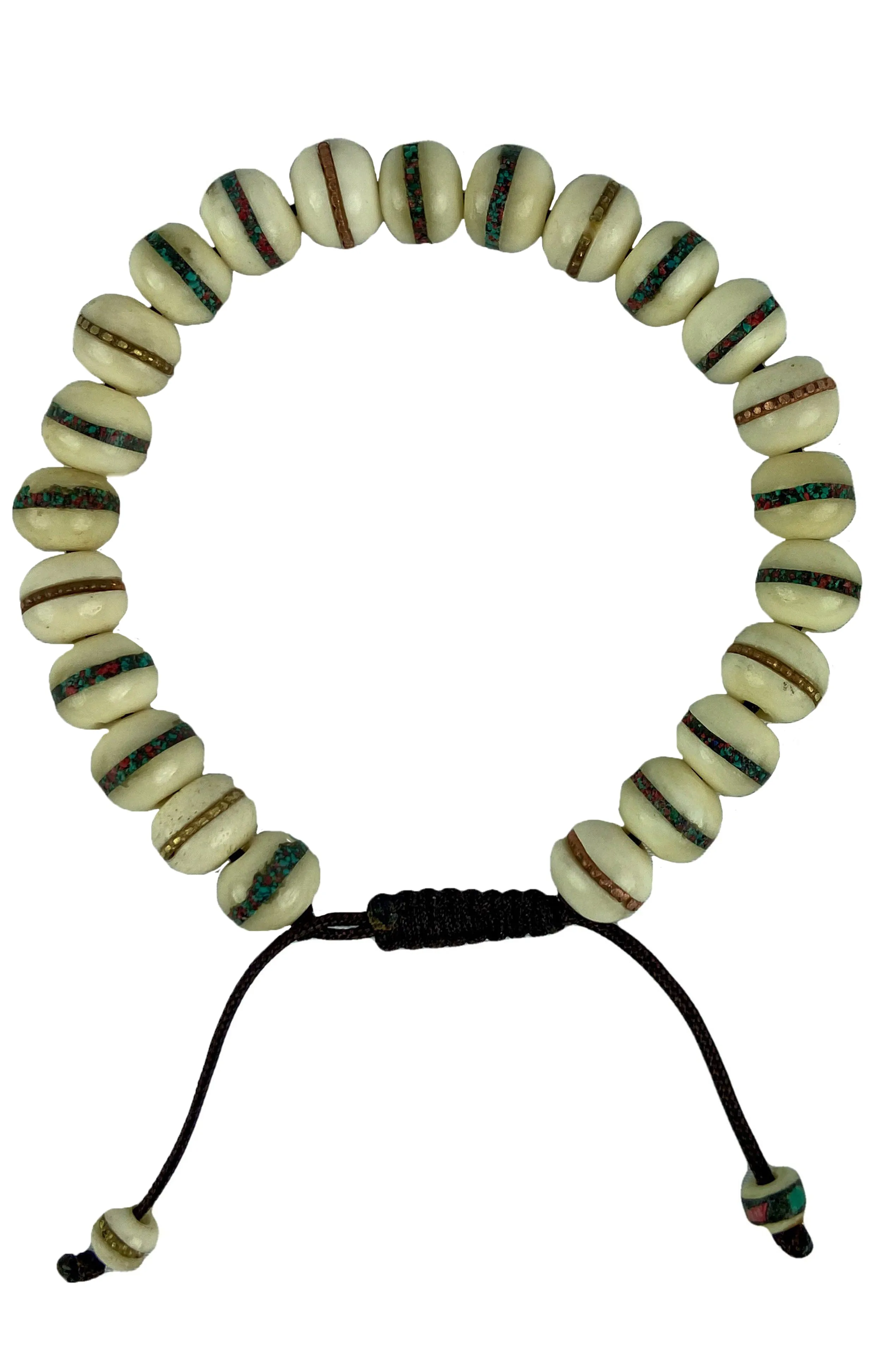 Assorted 8 mm Tibetan Buddhist Bone Prayer Meditation Bracelet Mala