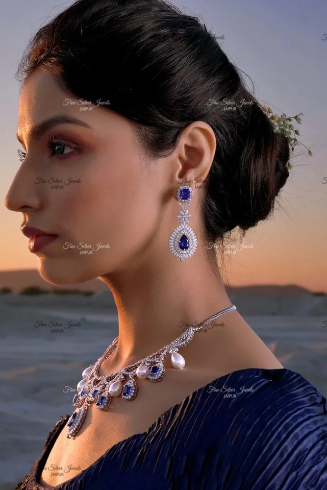 BLUE SAPPHIRE NECKLACE SET