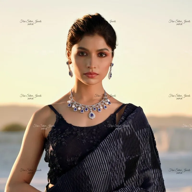 BLUE SAPPHIRE NECKLACE SET