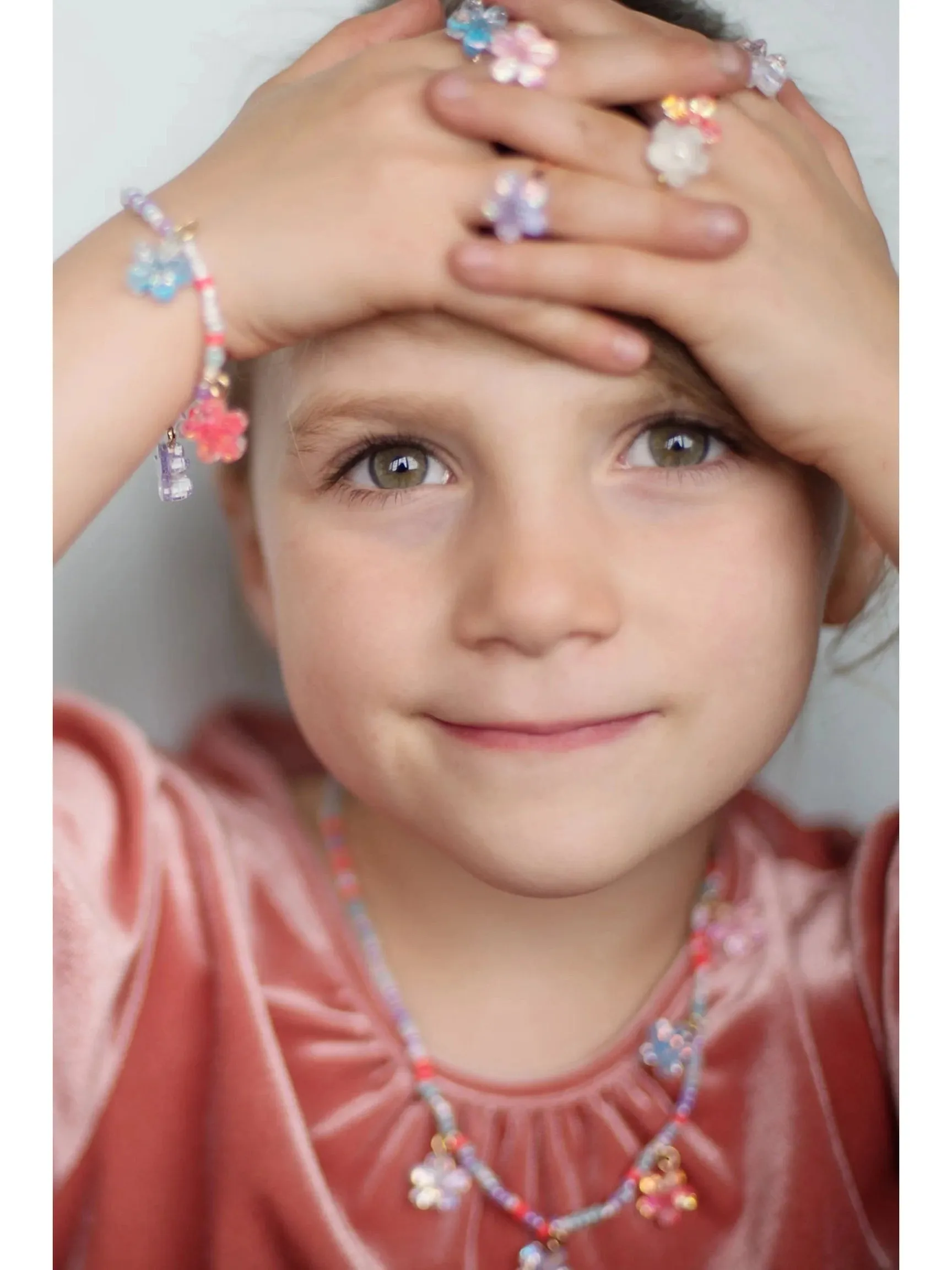 Boutique Shimmer Flower Bracelet