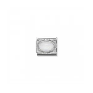 Classic October Birthday Link - Silver/Opal - 030509/07