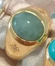 Cocktail Hour Signet Ring - Amazonite