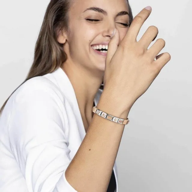 Composable Green Baguette CZ Link - Rose Gold - 430604/004