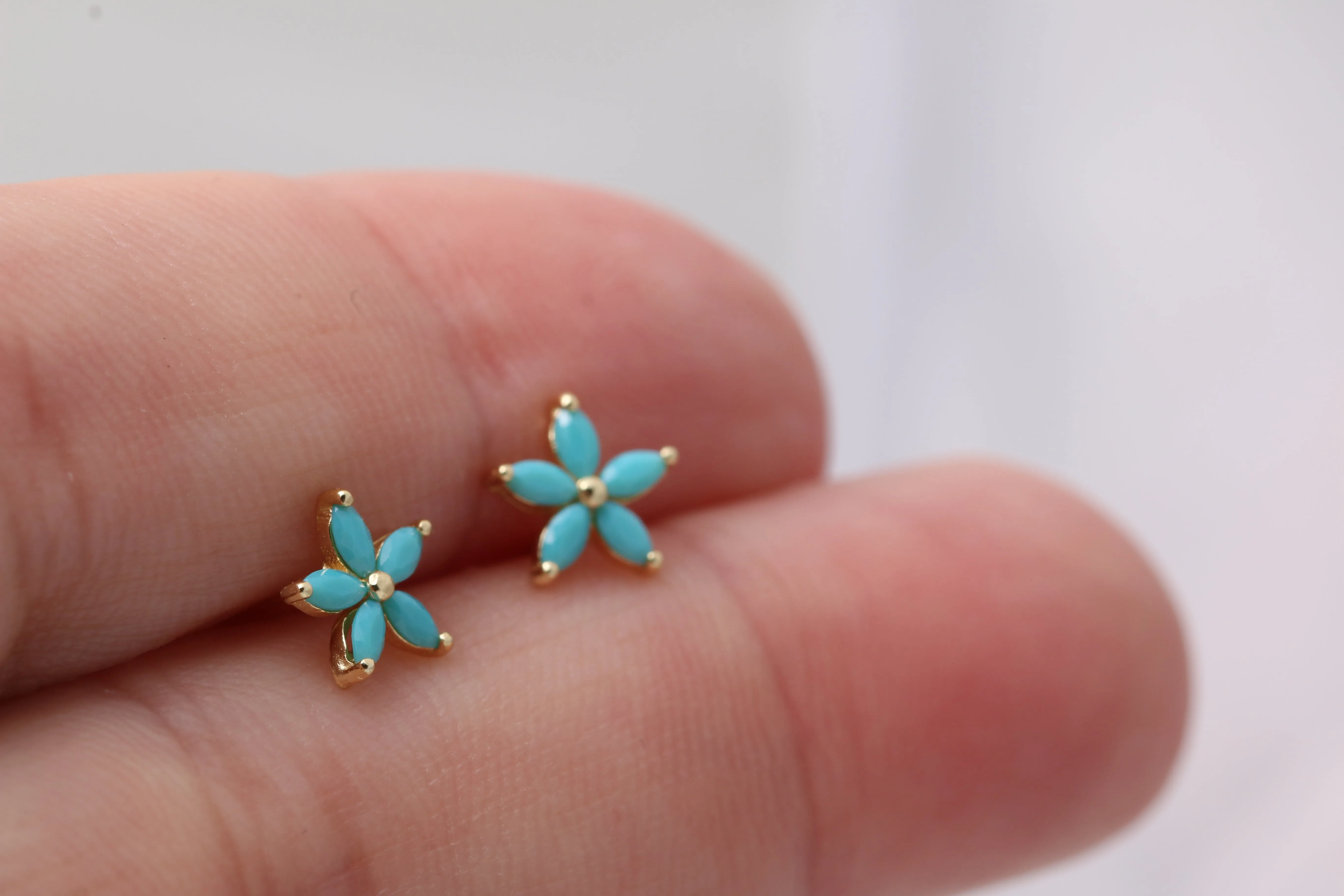 Crystal Flower Studs