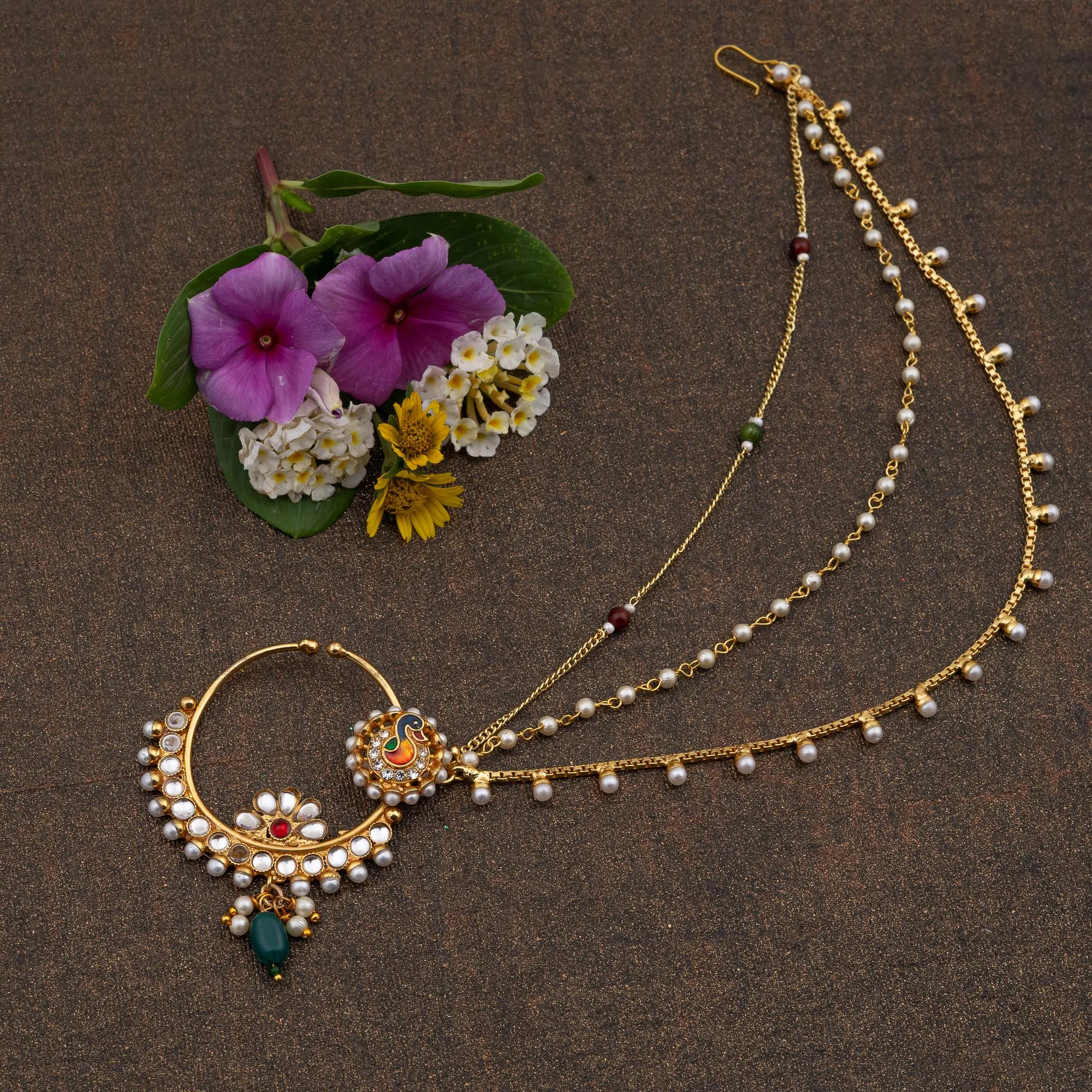Dainty Nose Ring with Subtle Chain