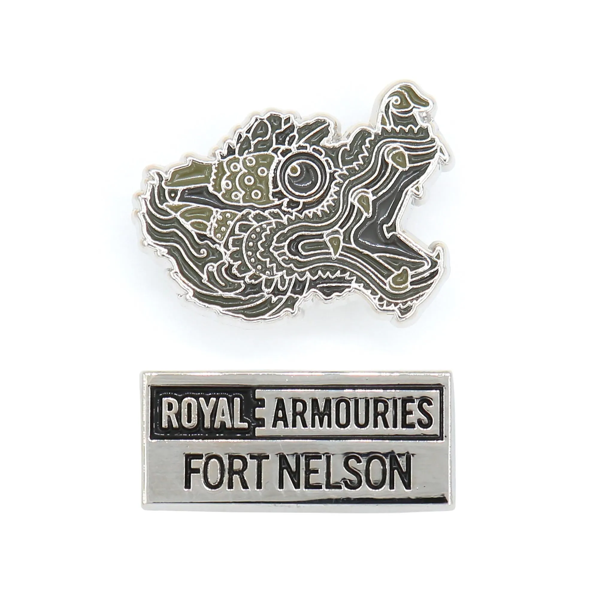 Dragon Cannon Pin Badge Set - Fort Nelson