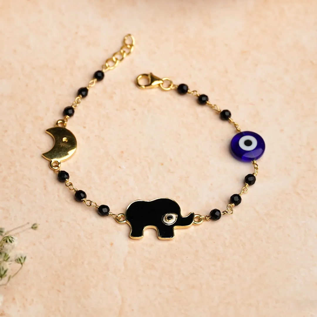 Elephant Nazar 925 Sterling Silver Bracelet