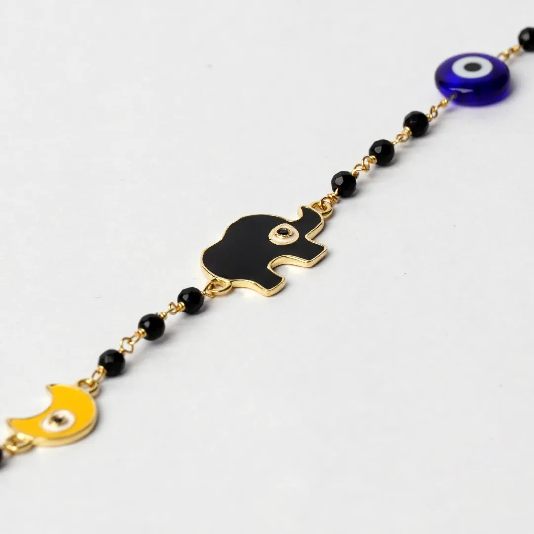 Elephant Nazar 925 Sterling Silver Bracelet