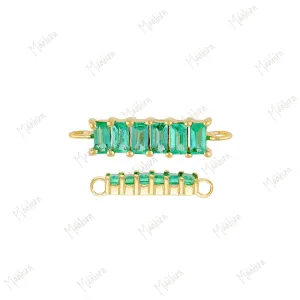 Emerald Bar Connector 10.20x3.20mm