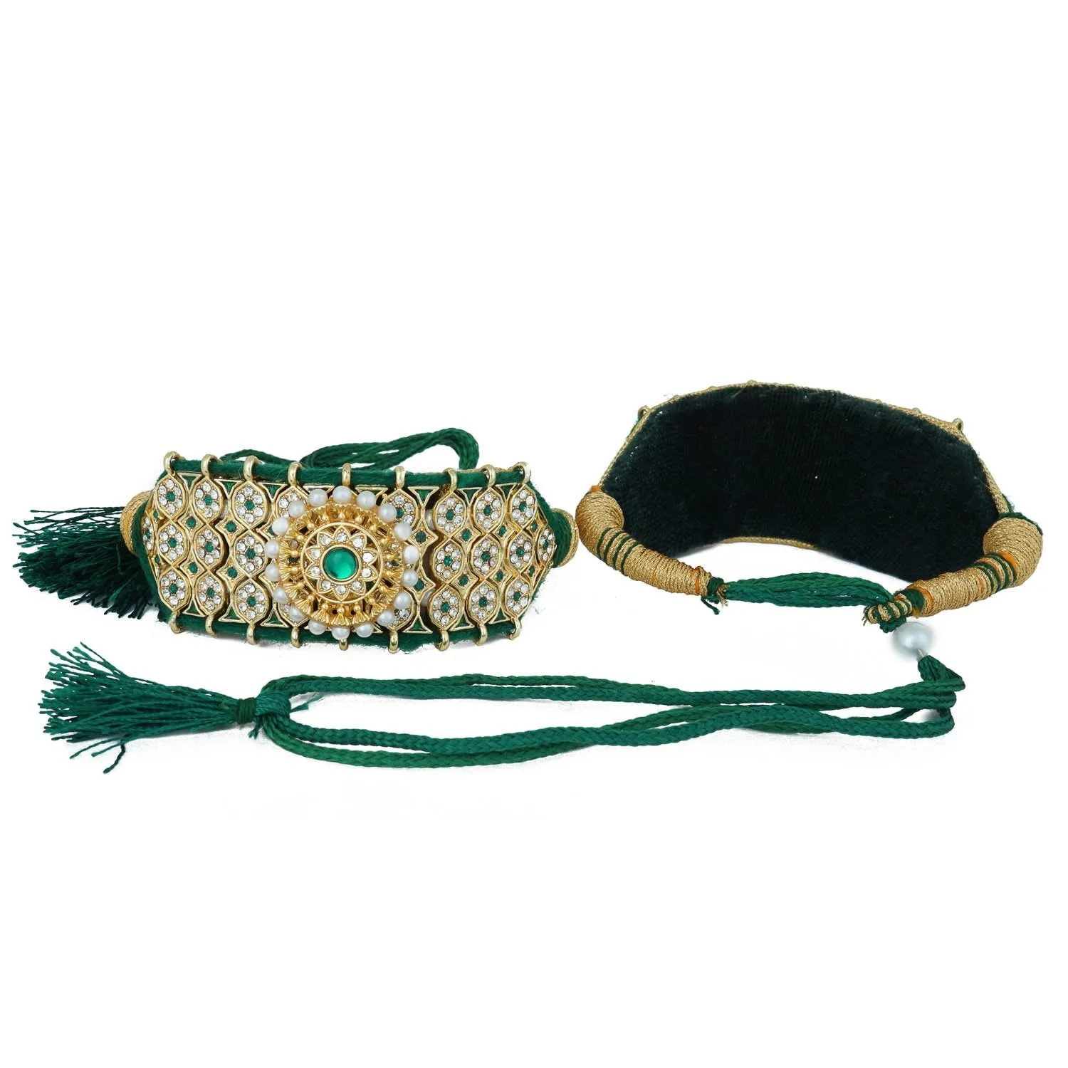 Emerald Pearl: Diamond Hand Bracelet