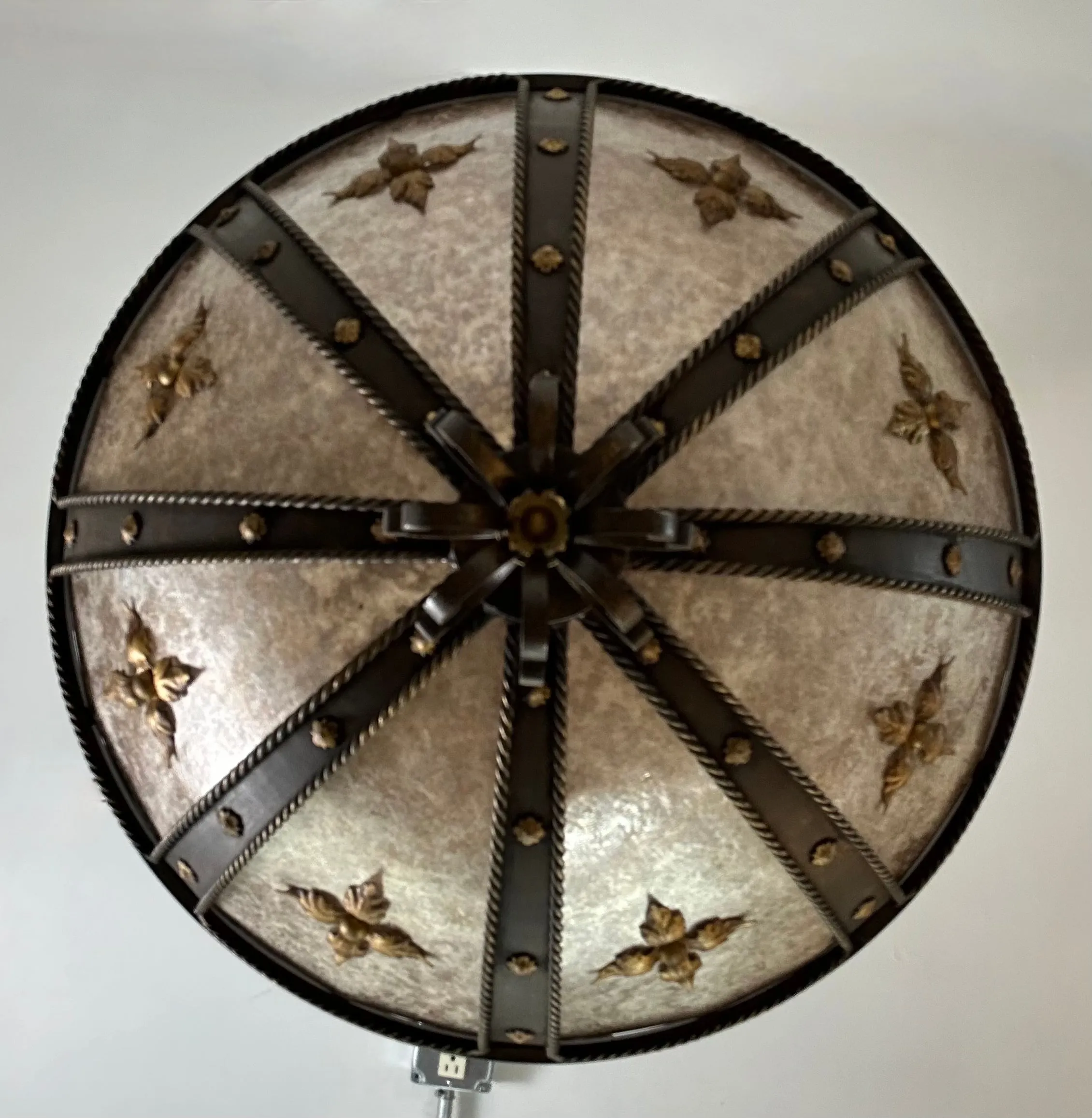 Fine Arts Lamps Chandelier, Mica Glass, Iron, Ornate, Traditional