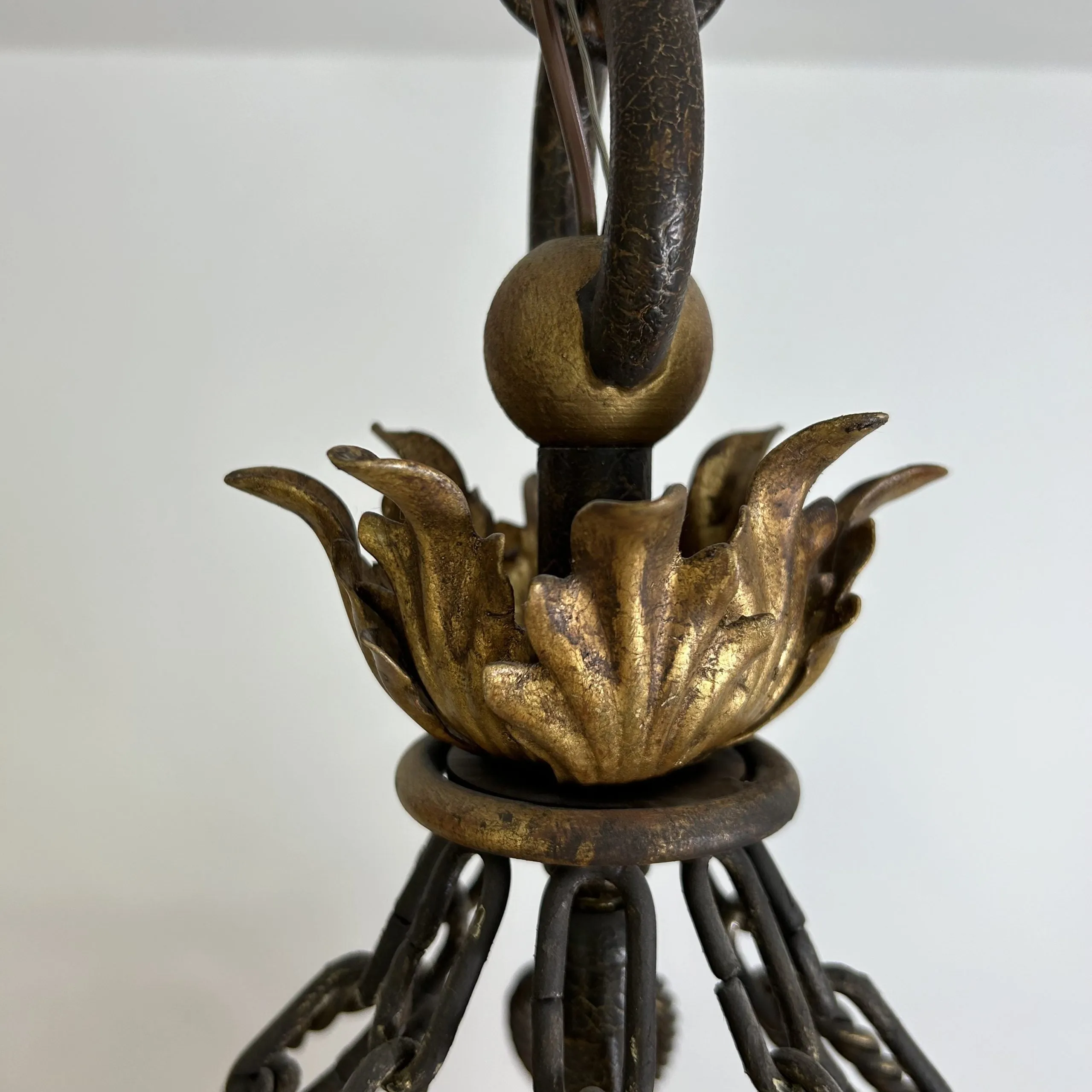 Fine Arts Lamps Chandelier, Mica Glass, Iron, Ornate, Traditional