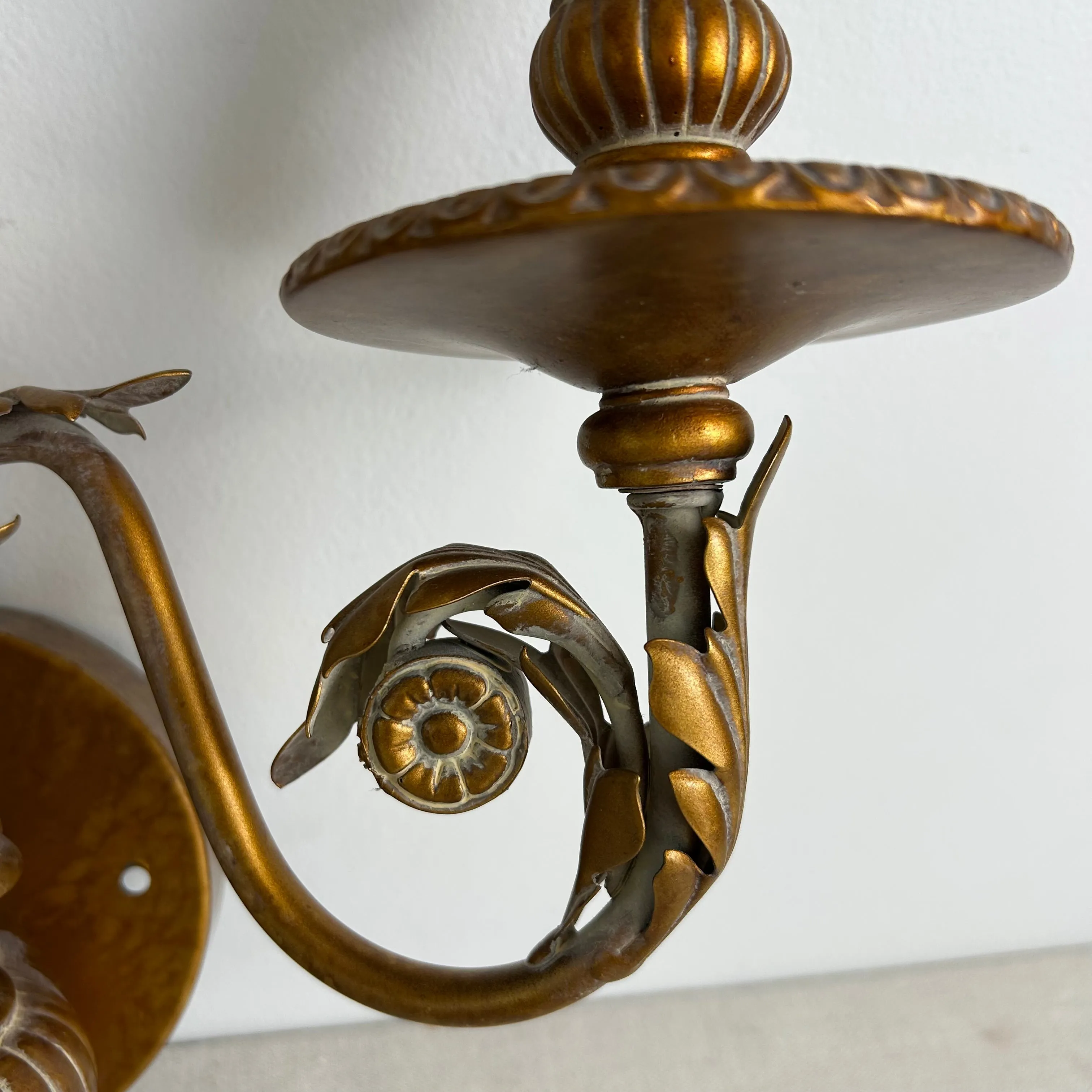 Fine Arts Lamps Wall Sconce, Three Candle Light, Gilt, Ornate