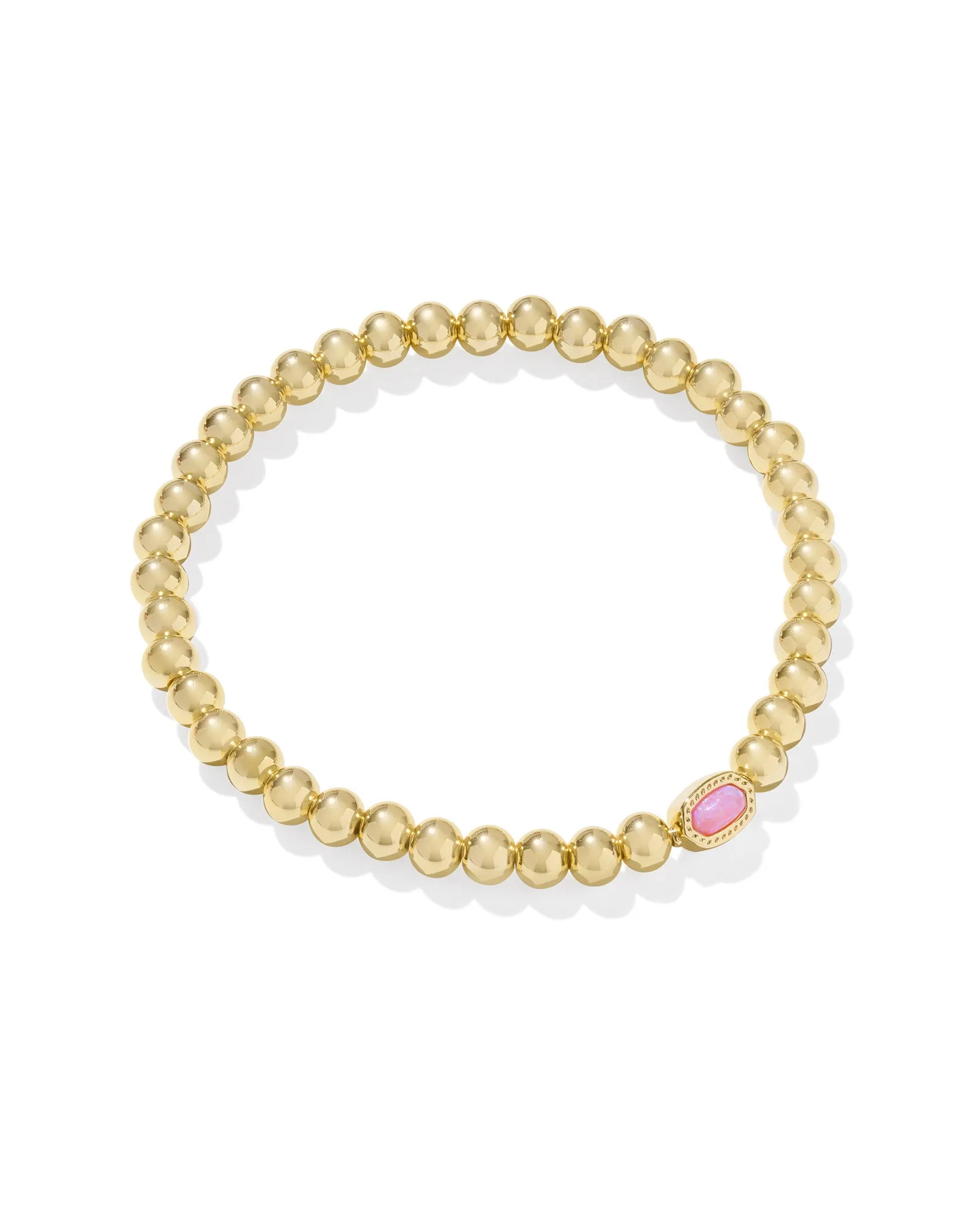 Kendra Scott Mini Elaina Stretch Bracelet Gold Carnation Kyocera Opal