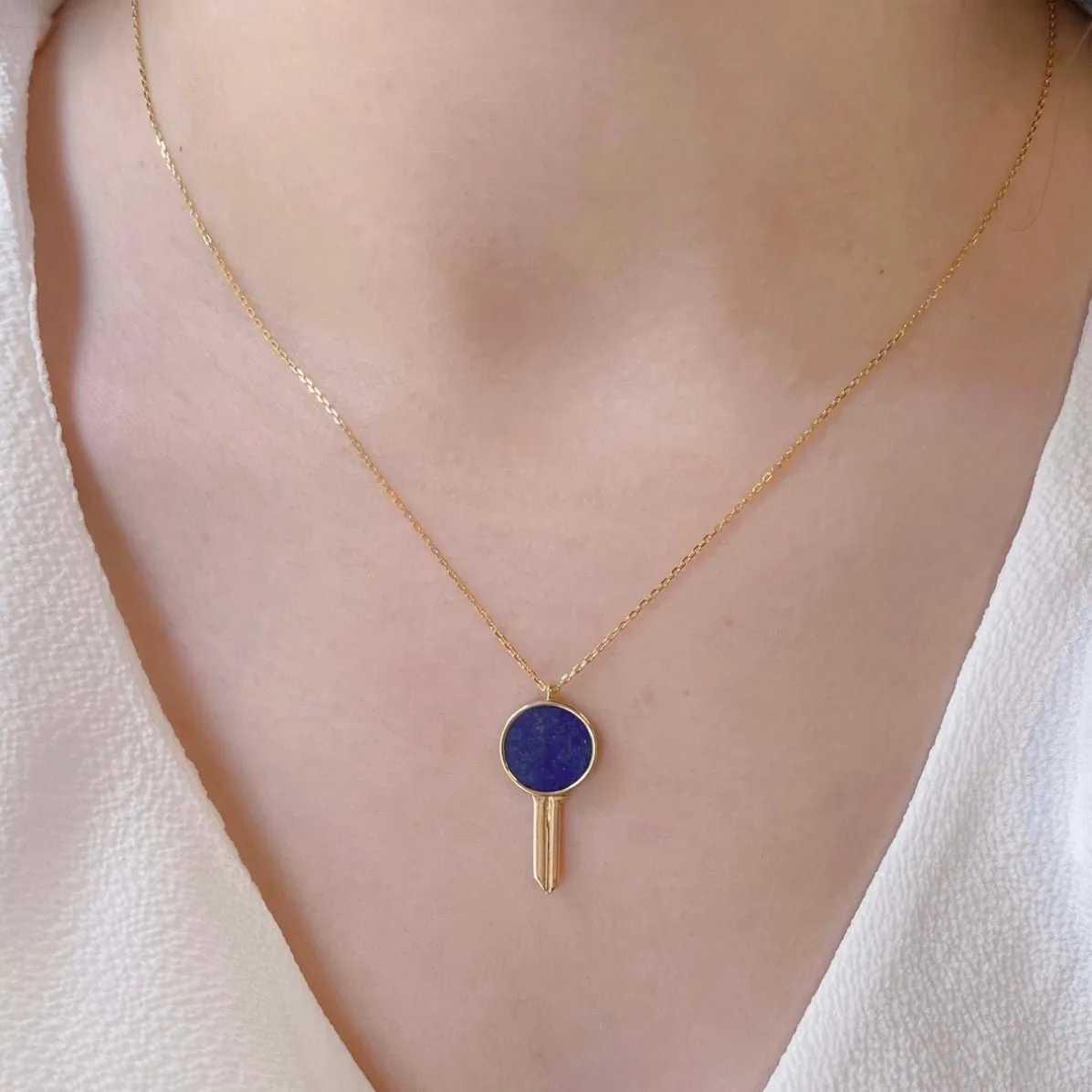 Key Necklace in Lapis Lazuli