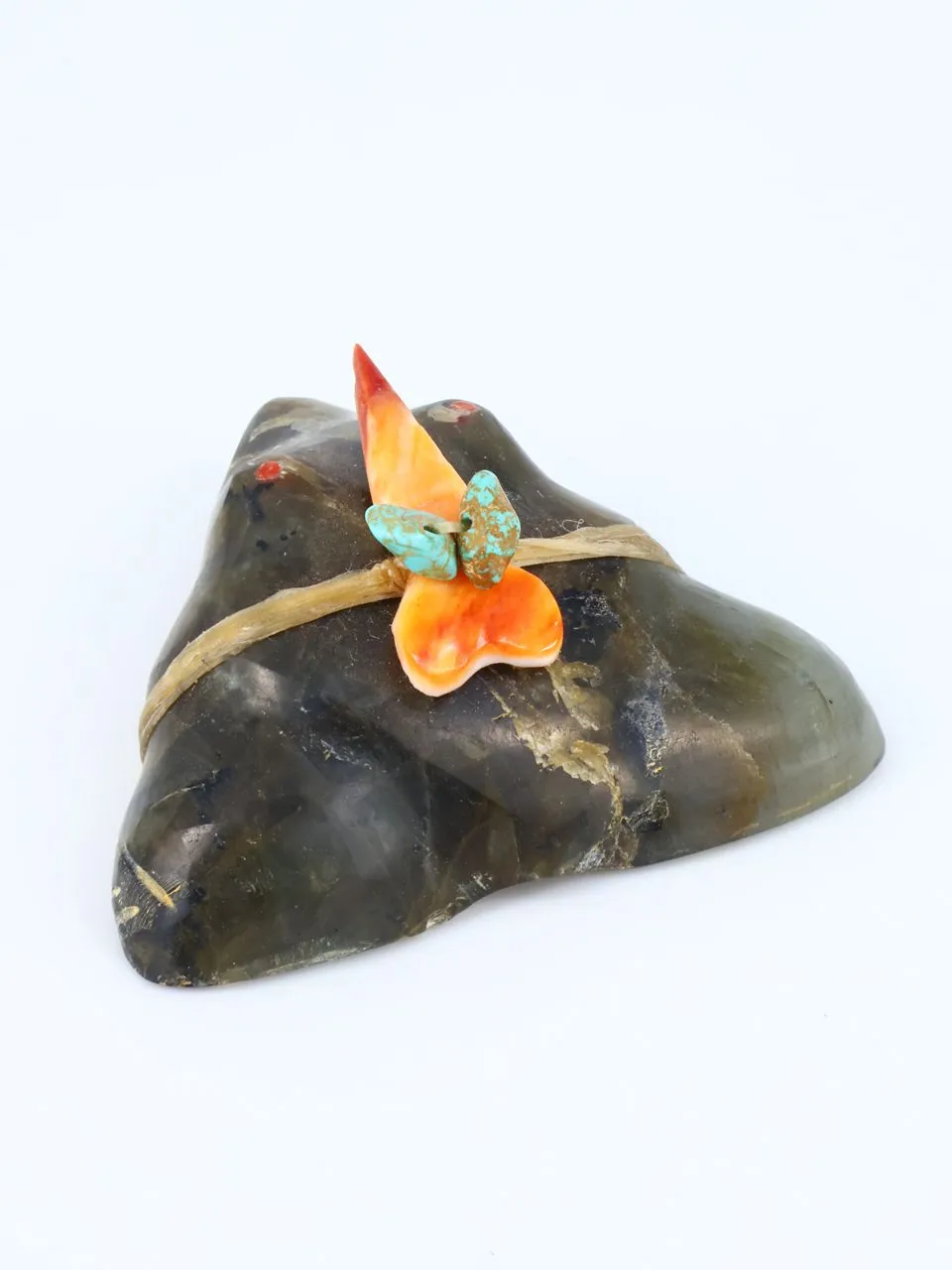 Labradorite Frog Zuni Fetish