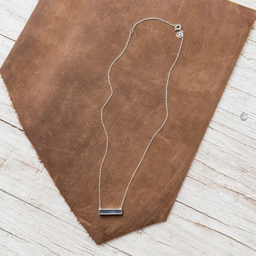 Lapis East-West Bar Necklace