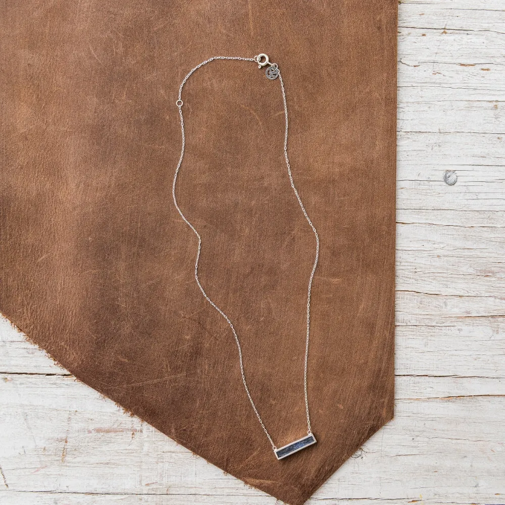Lapis East-West Bar Necklace