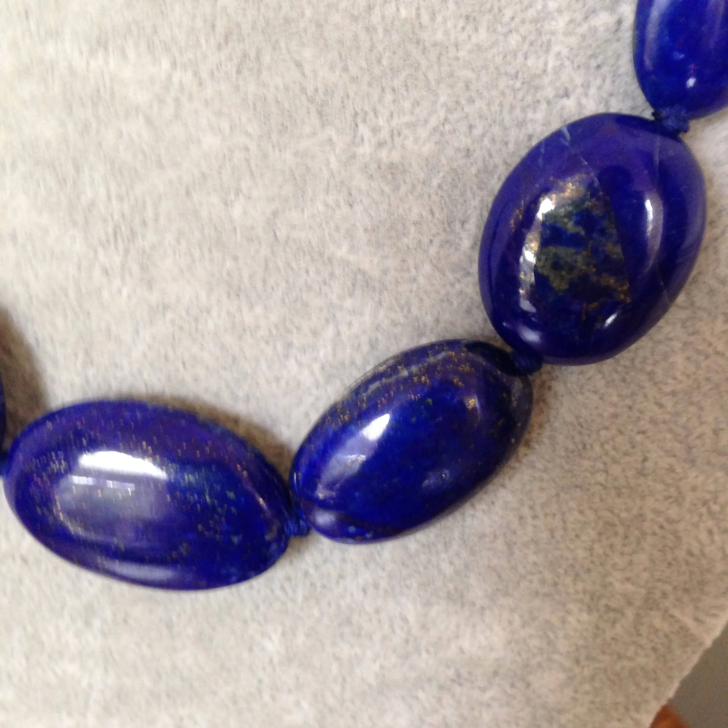 Lapis lazuli necklace with .925 silver clasp