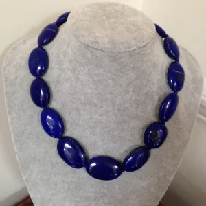 Lapis lazuli necklace with .925 silver clasp