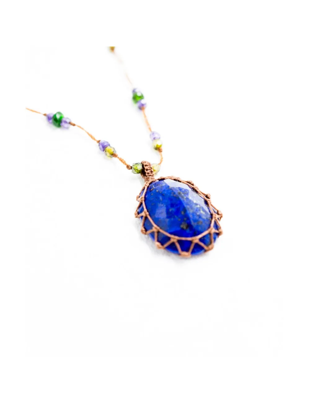 Long Tibetan  Necklace - Lapis Lazuli
