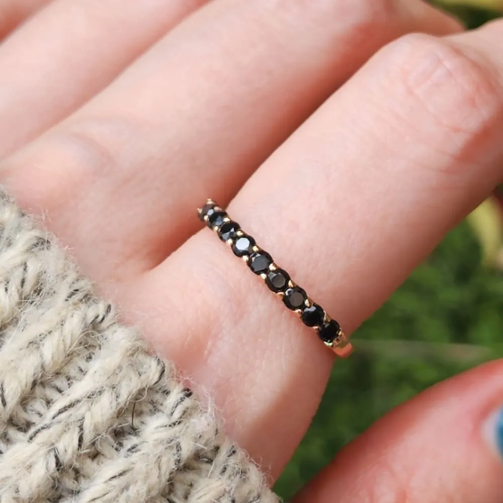Onyx Half Eternity Band