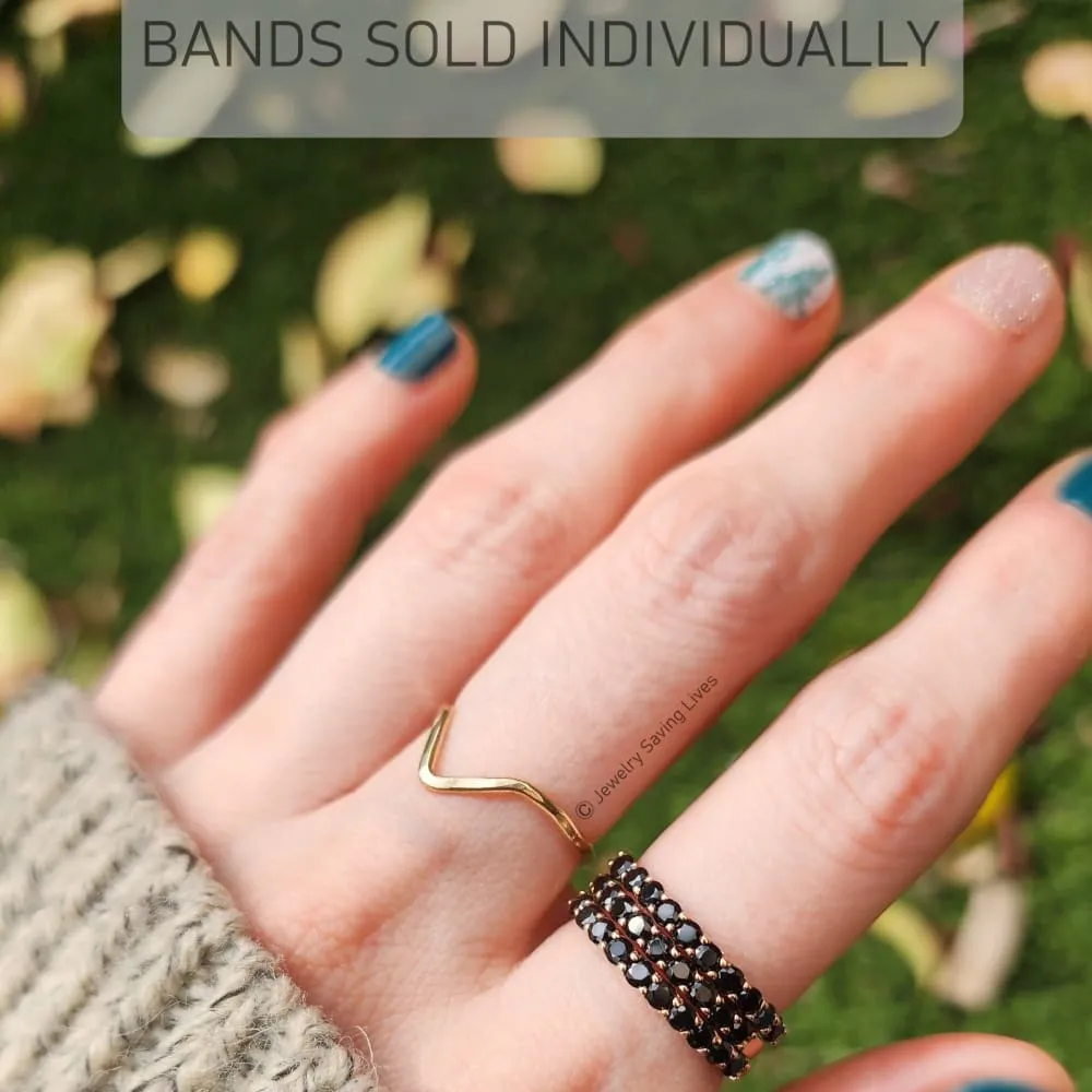 Onyx Half Eternity Band