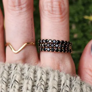 Onyx Half Eternity Band