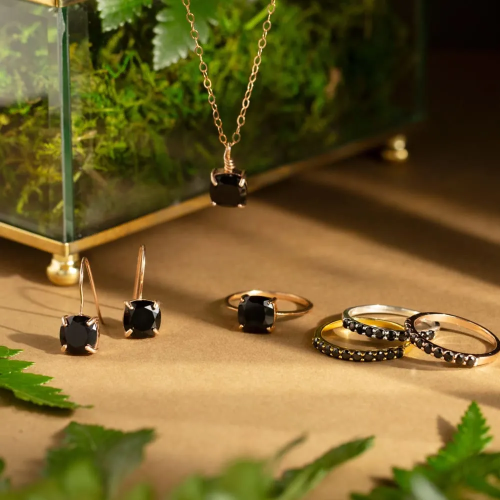 Onyx Half Eternity Band