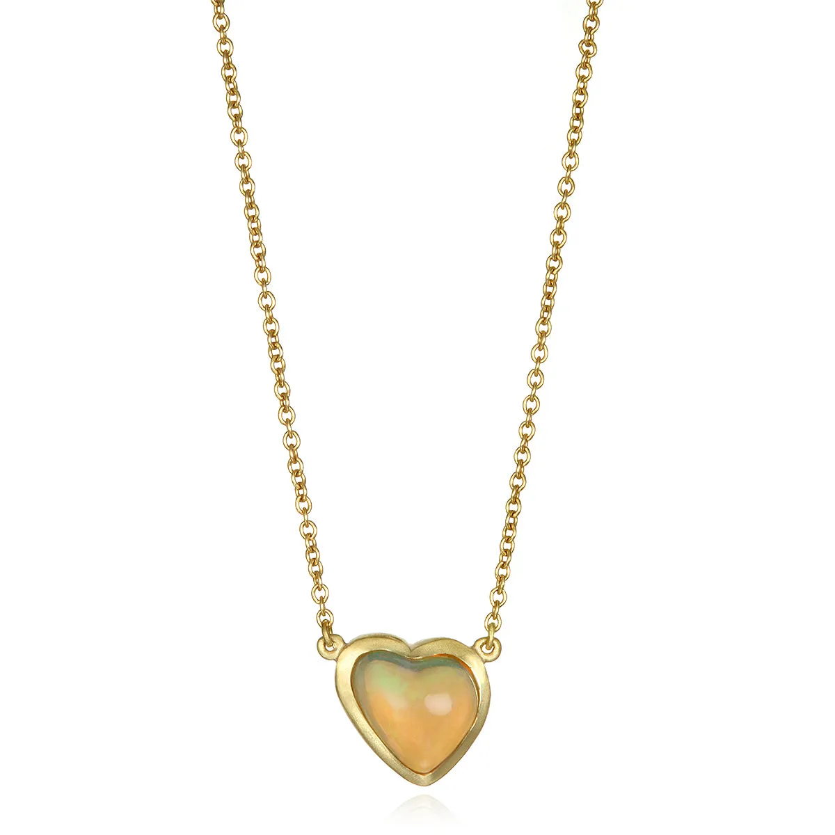Opal Heart Necklace
