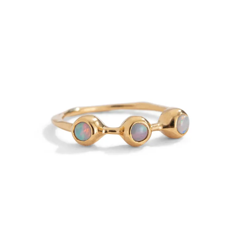Opal Trio Ring, Gold