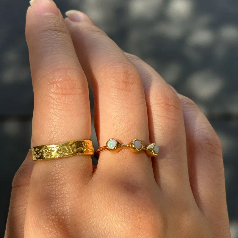 Opal Trio Ring, Gold