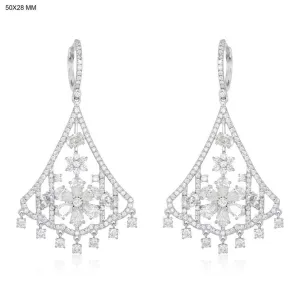 Ornate Elegance Diamond Drops Earrings