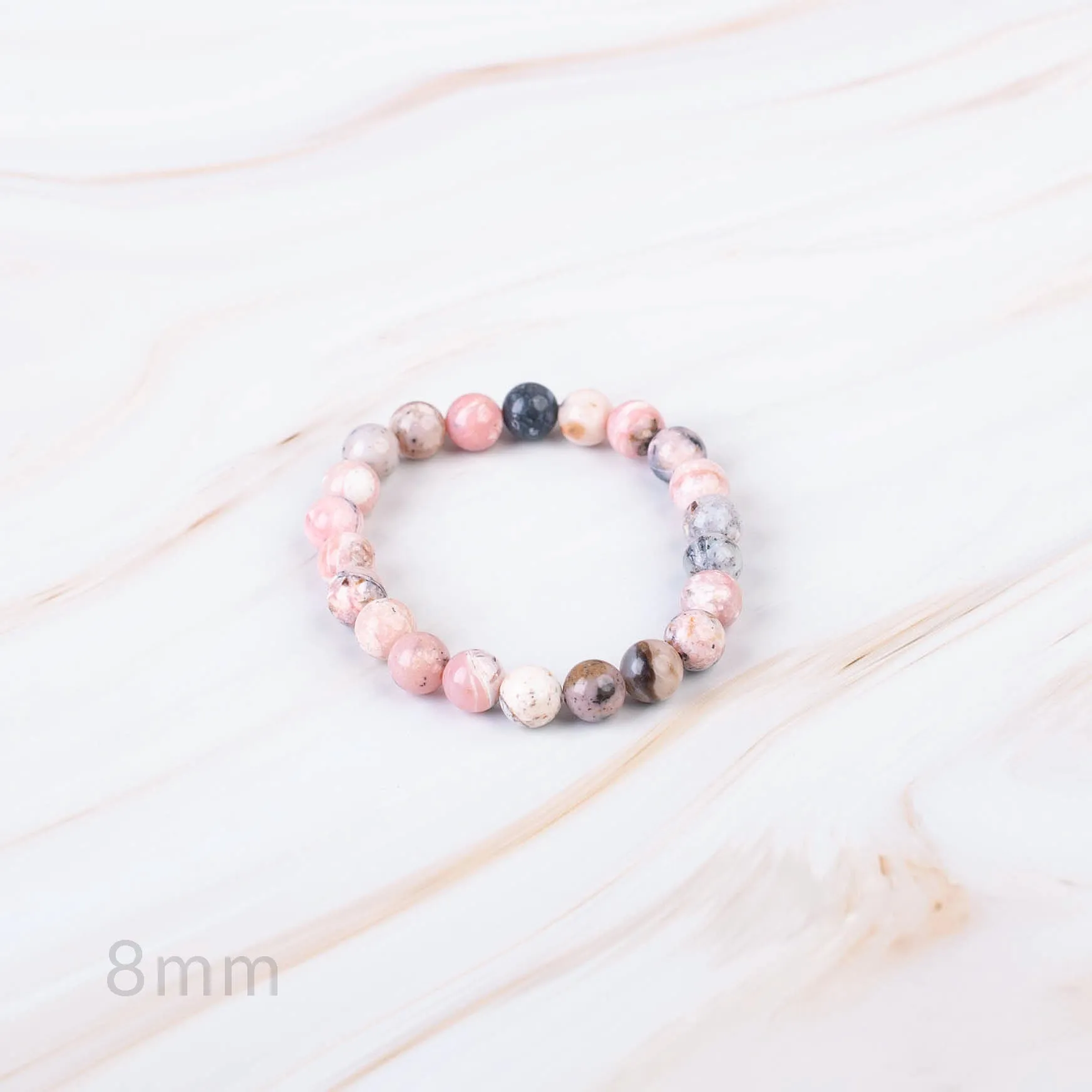 Pink Opal Beaded Bracelet