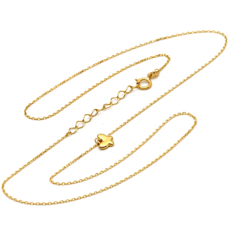 Real Gold Butterfly Adjustable Size Necklace (40 C.M) 0214/11 N1444