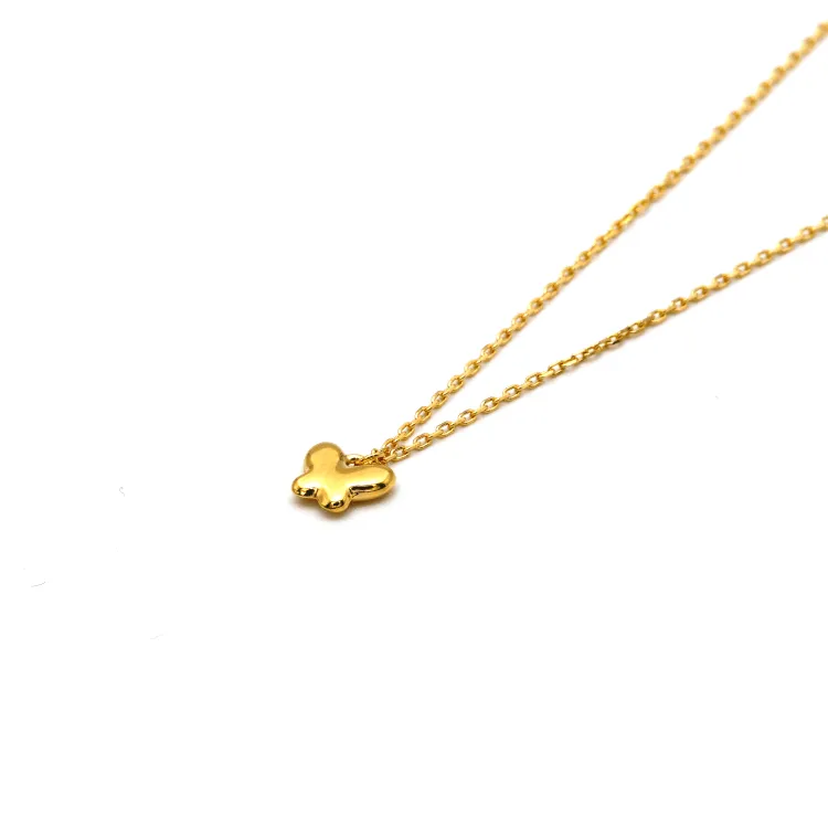 Real Gold Butterfly Adjustable Size Necklace (40 C.M) 0214/11 N1444
