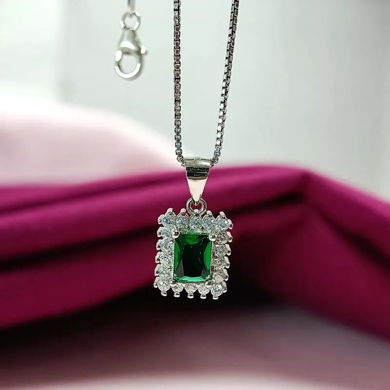 Rectangular Emerald Princess Necklace