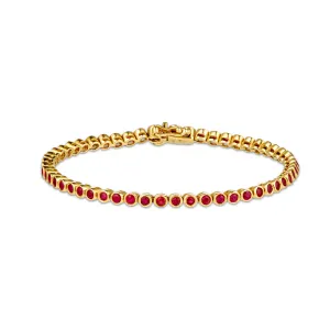 Ribbon Set Ruby Tennis Bracelet