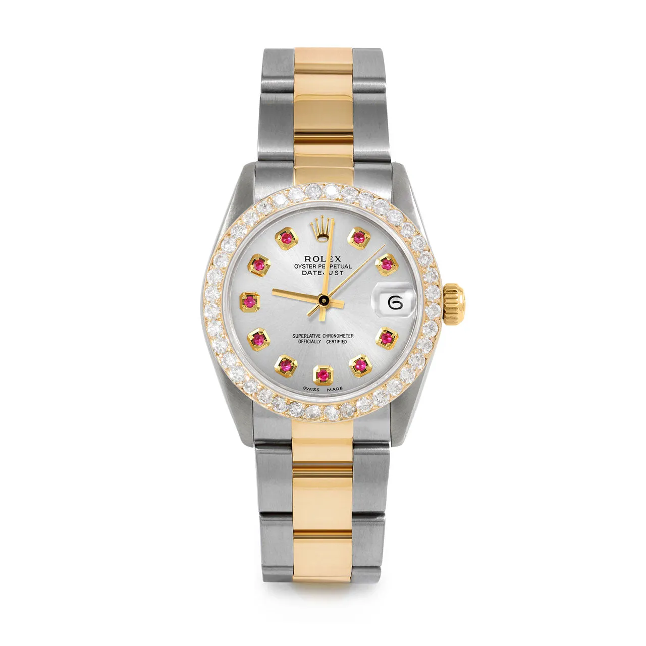 Rolex Datejust 31mm | 6827-TT-SLV-RBY-AM-2CT-OYS