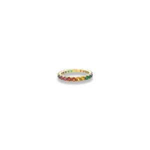 Round Rainbow Eternity Band